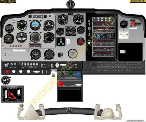 Aviation Training  Graphics Beech Debonair-Bonanza Handheld Cockpit Poster 1