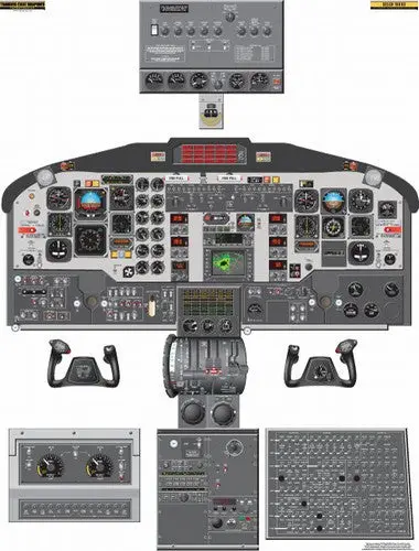 Aviation Training Graphics Beech 1900C Handheld Cockpit Poster 1