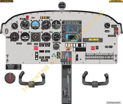 Aviation Training Graphics Piper Pa28 Arrow Handheld Cockpit Poster 1
