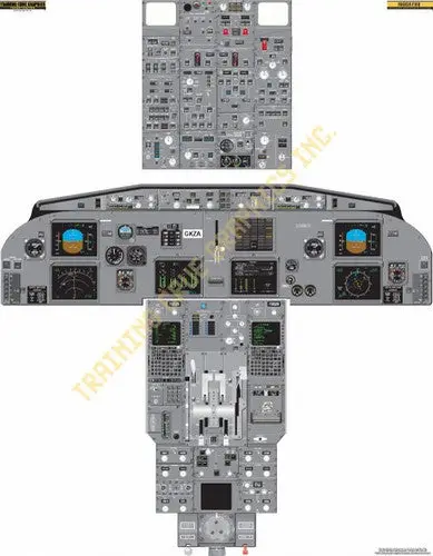 Aviation Training Graphics Fokker F100 Handheld Cockpit Poster 1