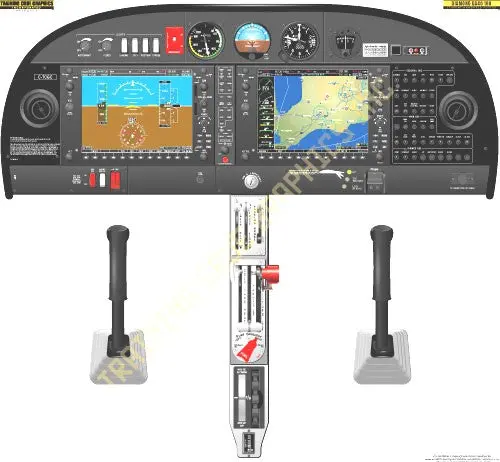 Aviation Training Graphics Diamond Da40-180 Diamond Star G1000 Equipped Handheld Cockpit Poster 1