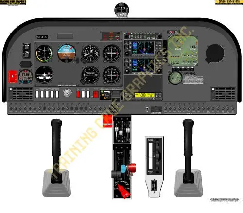 Aviation Training Graphics Diamond Da40-180 Diamond Star Handheld Cockpit Poster 1