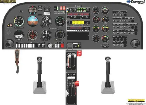 Aviation Training Graphics Diamond Da20 Evolution Handheld Cockpit Poster 1