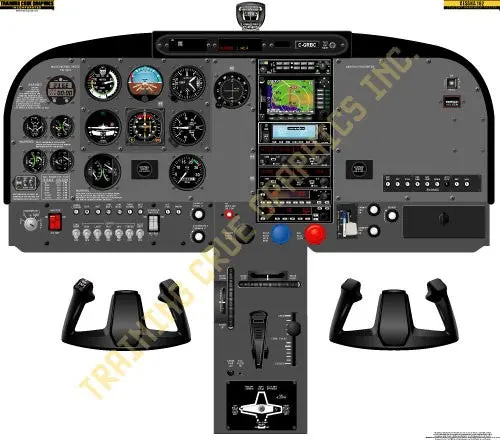 Aviation Training Graphics Cessna 182 Handheld Cockpit Poster 1