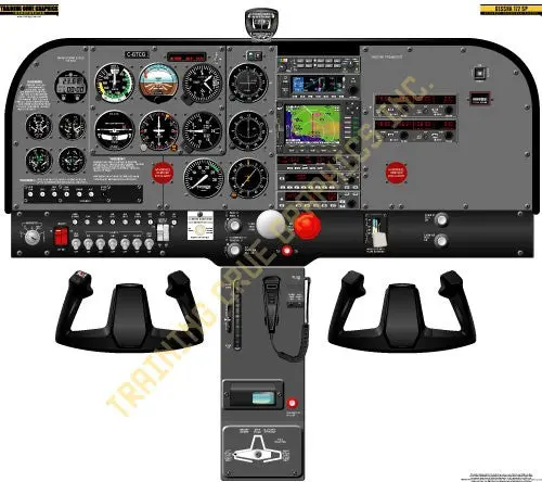 Aviation Training Graphics Cessna 172S Sp Handheld Cockpit Poster 1