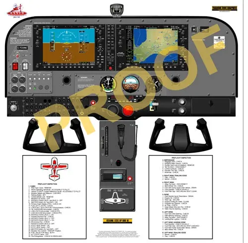 Aviation Training Graphics Cessna 172Sp Nav Iii G1000 Handheld Cockpit Poster (Includes Preflight Inspection) 1