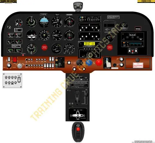 Aviation Training Graphics Cessna 172Rg Handheld Cockpit Poster 1
