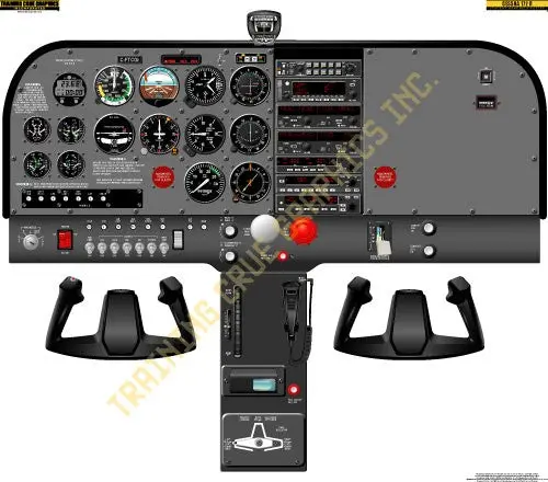 Aviation Training Graphics Cessna 172R Handheld Cockpit Poster 1