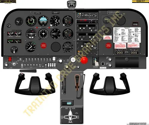 Aviation Training Graphics Cessna 172P Handheld Cockpit Poster 1