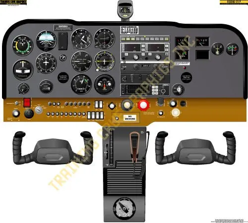 Aviation Training Graphics Cessna 172M Handheld Cockpit Poster 1