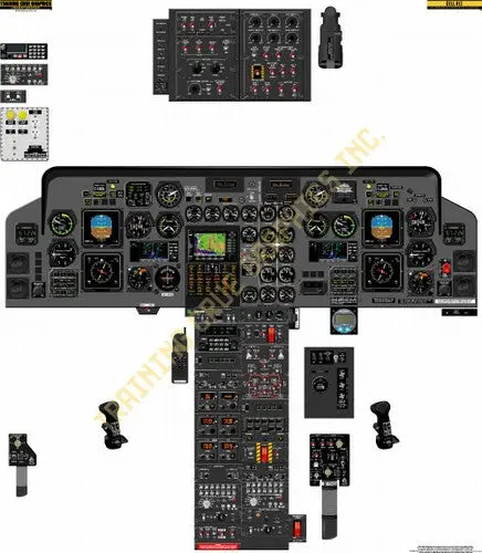 Aviation Training Graphics Bell 412 Handheld Cockpit Poster 1