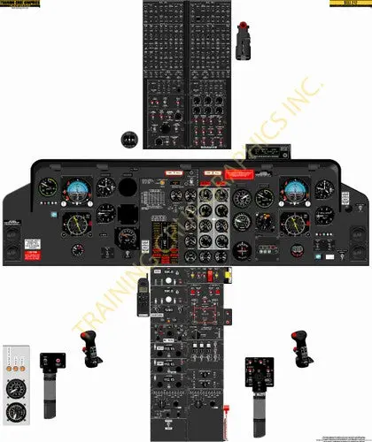 Aviation Training Graphics Bell 212 Handheld Cockpit Poster 1