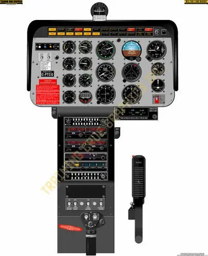 Aviation Training Graphics Bell 206L Long Ranger Handheld Cockpit Poster 1