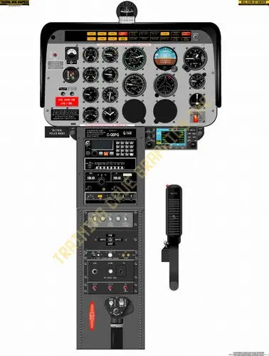 Aviation Training Graphics Bell 206B Jet Ranger Handheld Cockpit Poster 1