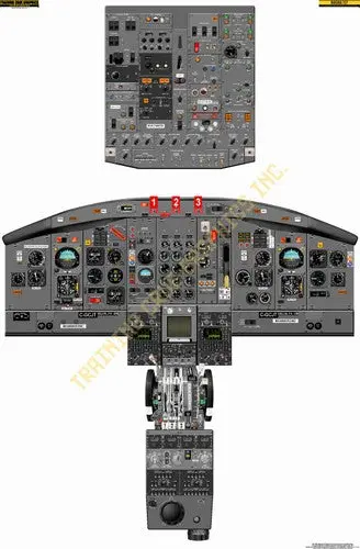 Aviation Training Graphics Boeing 727-200 Handheld Cockpit Poster 1