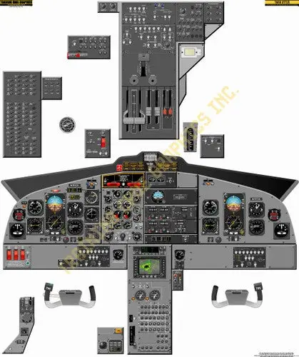 Aviation Training Graphics Bombardier Twin Otter Em Handheld Cockpit Poster 1