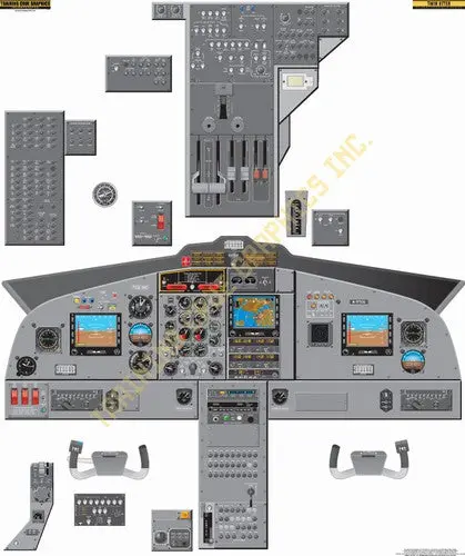 Aviation Training Graphics Bombardier Twin Otter Efis Handheld Cockpit Poster 1