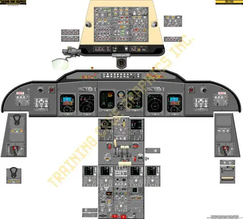 Aviation Training Graphics Bombardier Crj 705/900 Handheld Cockpit Poster 1