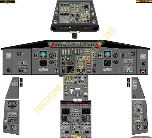 Aviation Training Graphics Bombardier Challenger 601 3R Handheld Cockpit Poster 1