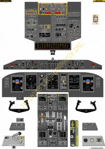 Aviation Training Graphics Bombardier Dash 8 Q400 Handheld Cockpit Poster 1