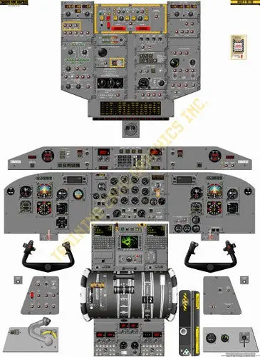 Aviation Training Graphics Bombardier Dash 8 300 Em Handheld Cockpit Poster 1