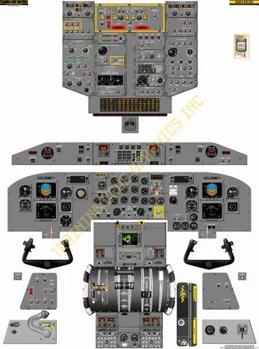 Aviation Training Graphics Bombardier Dash 8 300 Efis Handheld Cockpit Poster 1