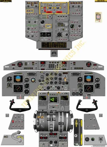 Aviation Training Graphics Bombardier Dash 8 100 Efis Handheld Cockpit Poster 1