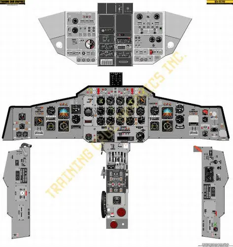 Aviation Training Graphics Bae Hs748 Handheld Cockpit Poster 1