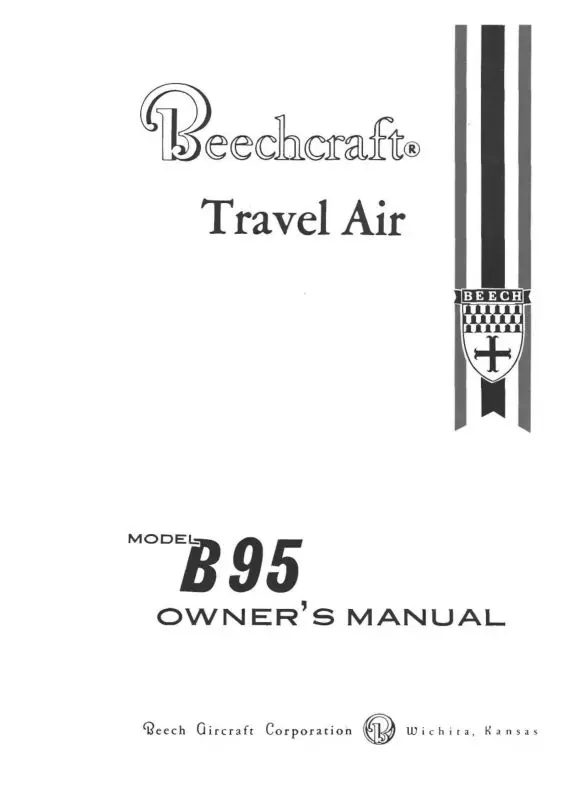 Beech B95 Travel Air Owner's Manual (95-590014-37) 1