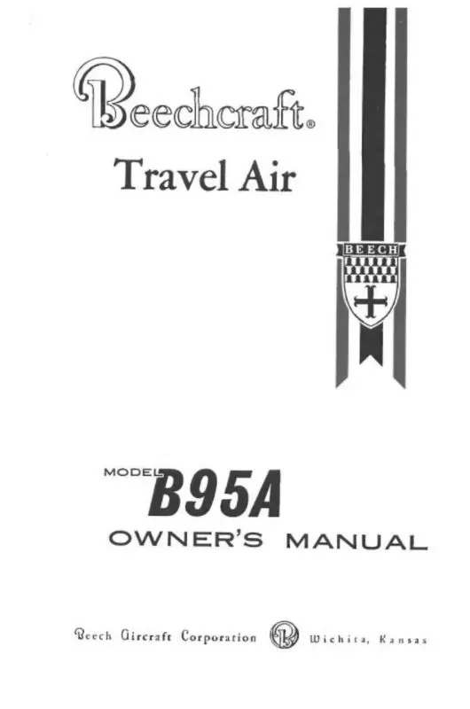 Beech B95a Travel Air Owner's Manual (96-590011-9) 1
