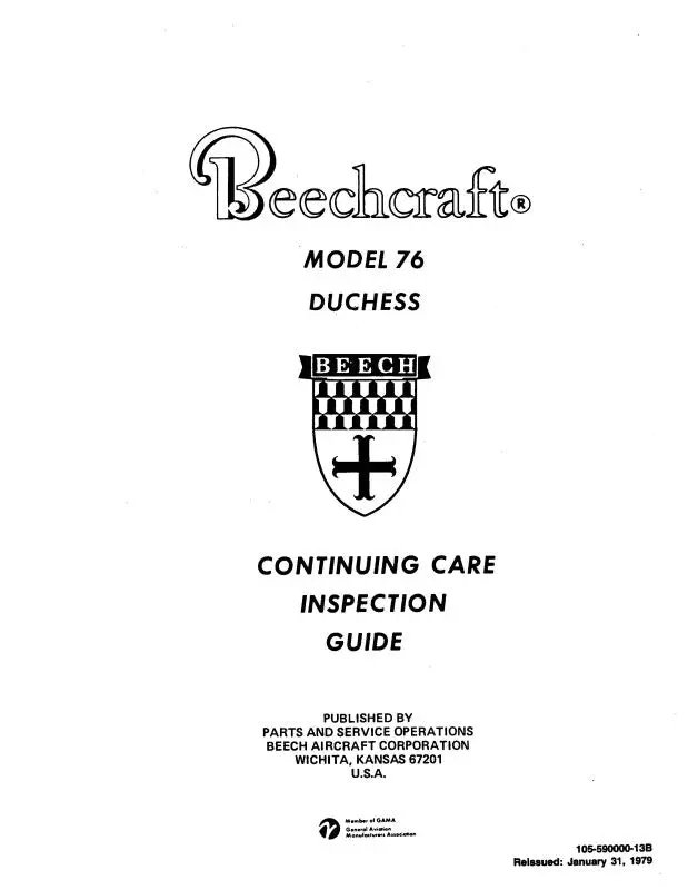 Beech Duchess 76 Continuous Care Inspection (105-590000-13B) 1