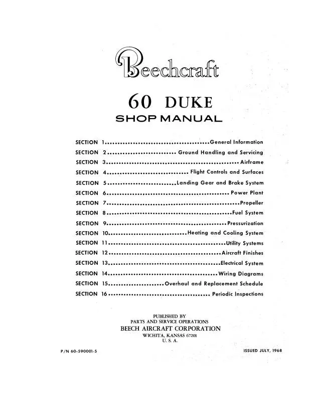 Beech 60 Duke Shop Manual (60-590001-5) 1