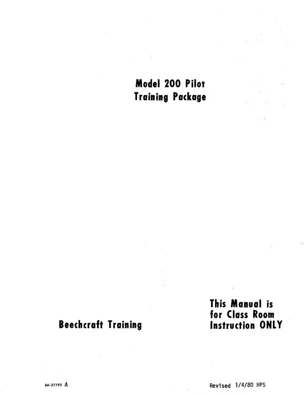 Beech King Air 200 Series Training Manual (84-37793-A) 1