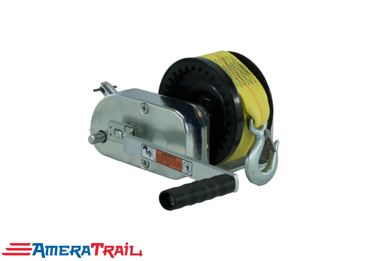 3500 Lb Boat Winch W/ 25' X 3" Strap, Heavy Duty Spool System - Dutton Lainson 1