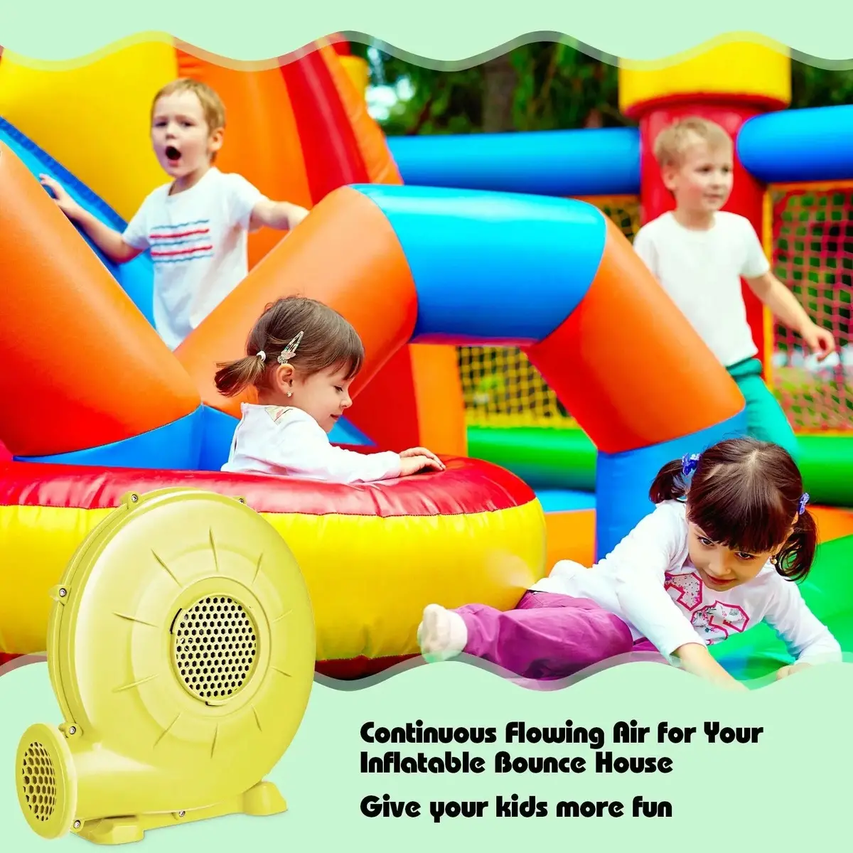 350 Watt 0.5 Hp Air Blower Pump Fan For Inflatable Bounce House And Bouncy Castle 1