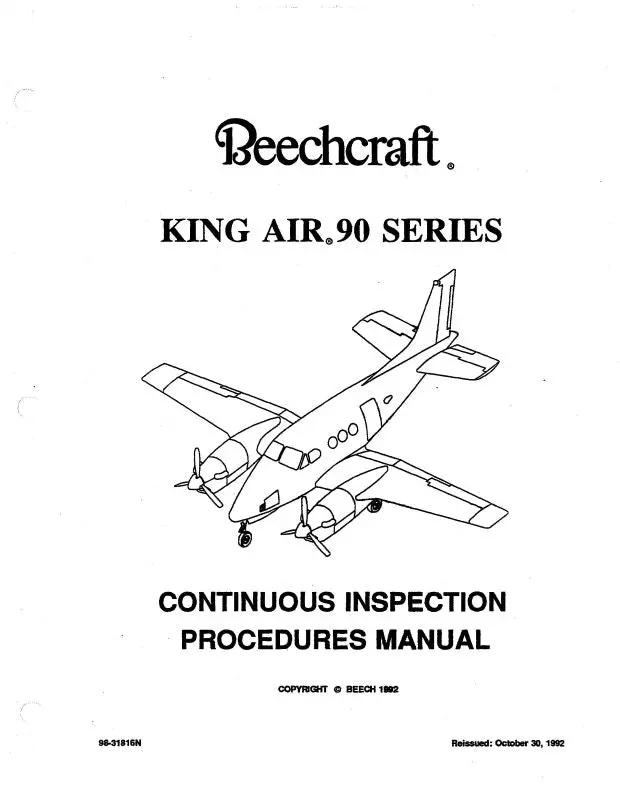 Beech King Air 90 Series Inspection Manual (Be90-I-C) 1