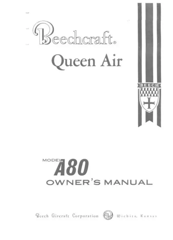 Beech 80 Queen Air Owner's Manual (65-001027-5) 1