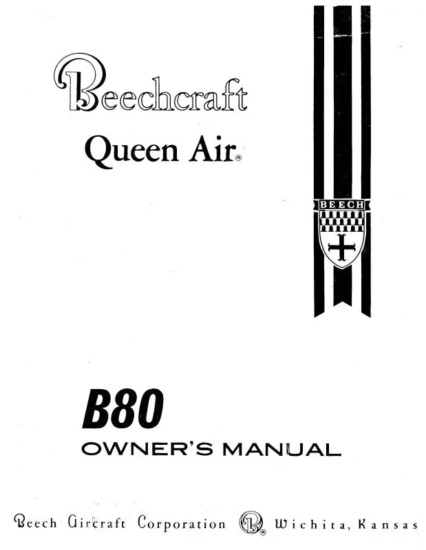Beech Queen Air B-80 Series Owner's Manual (50-590157-3B) 1