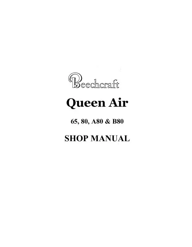 Beech Queen Air 65,80,A80 Shop Manual (65-590010-5C) 1