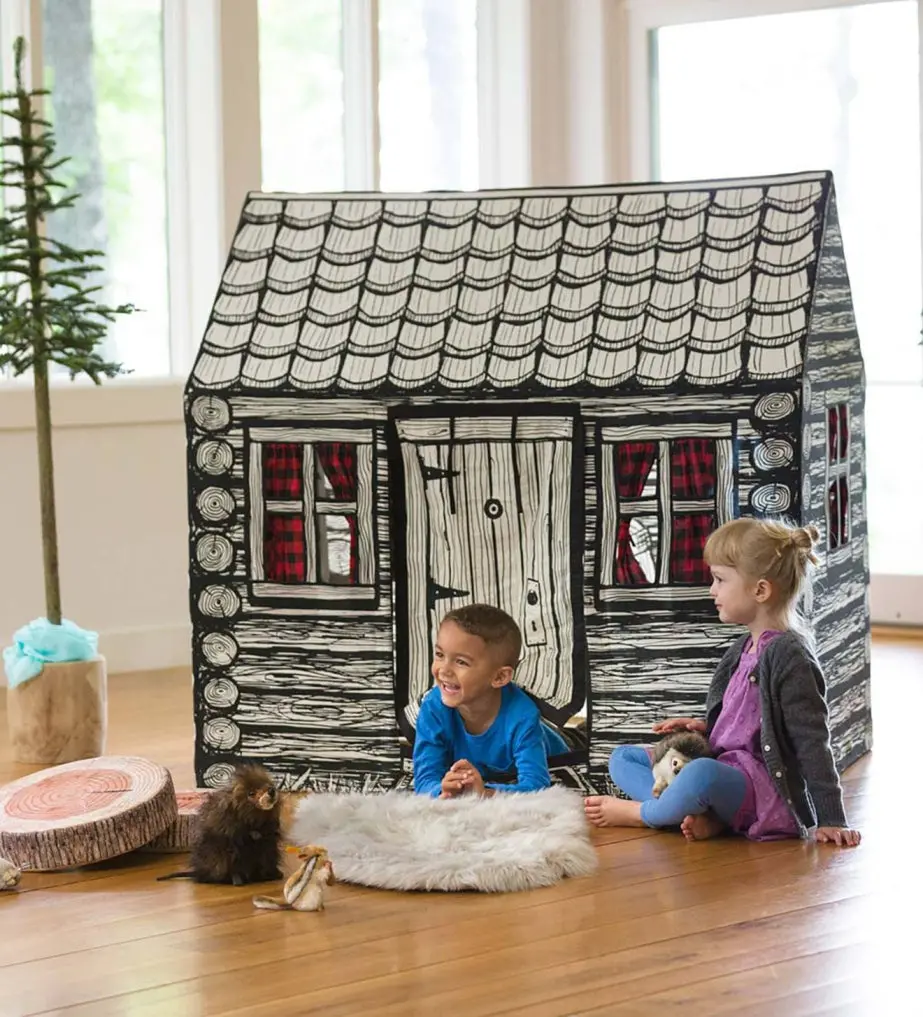 Log Cabin Play Tent -Three Little Piggy Cabin 1