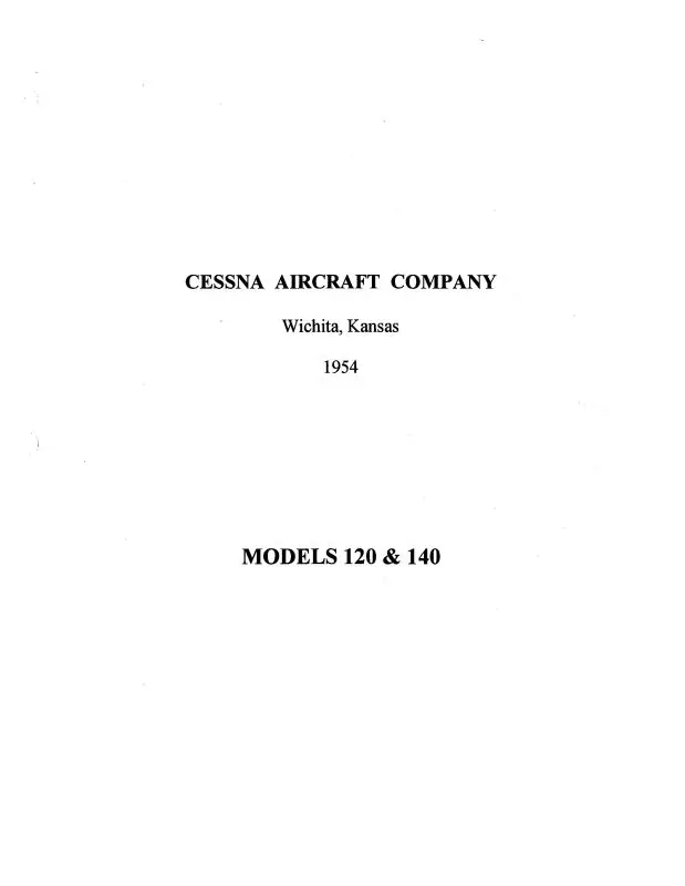 Cessna 120 & 140 1954 Illustrated Parts Catalog 1