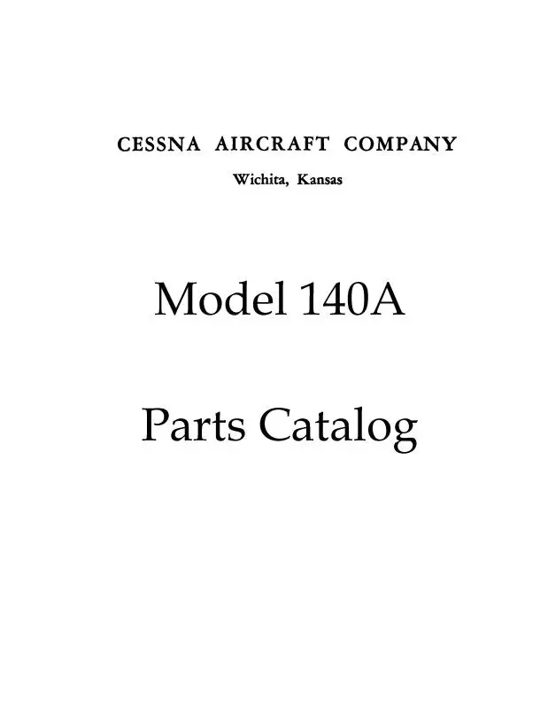 Cessna 140A 1949-51 Parts Catalog 1