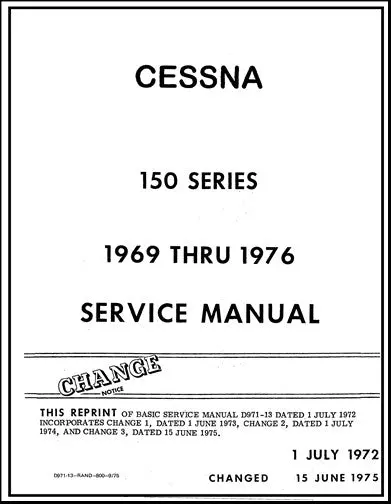 Cessna 150 Series 1969-76 Maintenance Manual 1