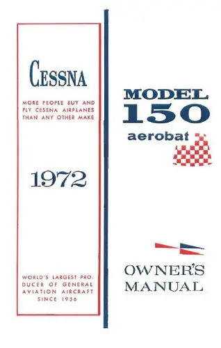 Cessna A150l Aerobat 1972 Owner's Manual 1