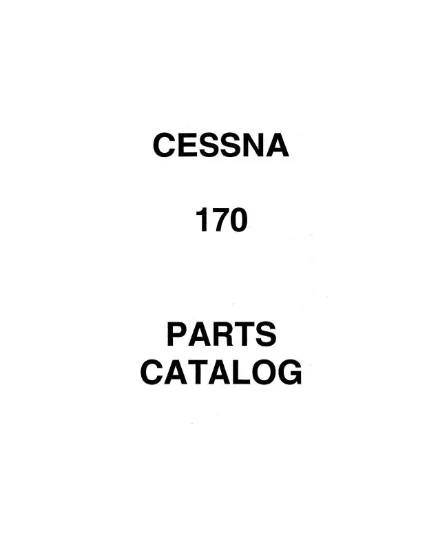 Cessna 170 1948 Illustrated Parts Catalog 1
