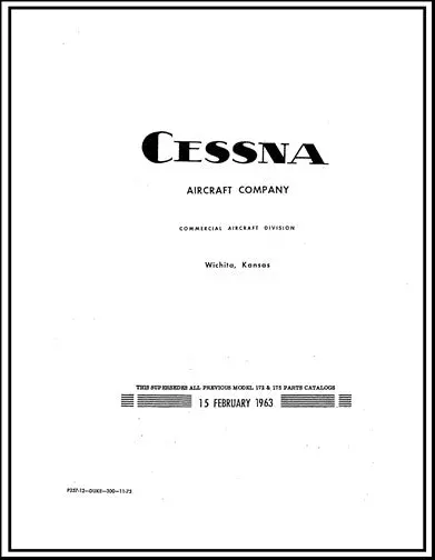 Cessna 172, 175 1956-62 Illustrated Parts Catalog 1