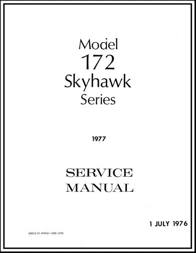 Cessna 172 & Skyhawk Series 1977 Maintenance Manual 1