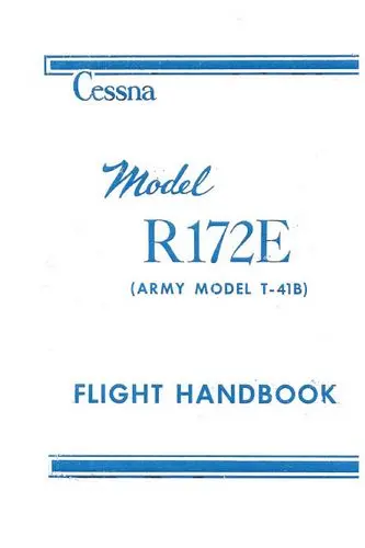 Cessna R172e Army Model T-41B Owner's Manual 1