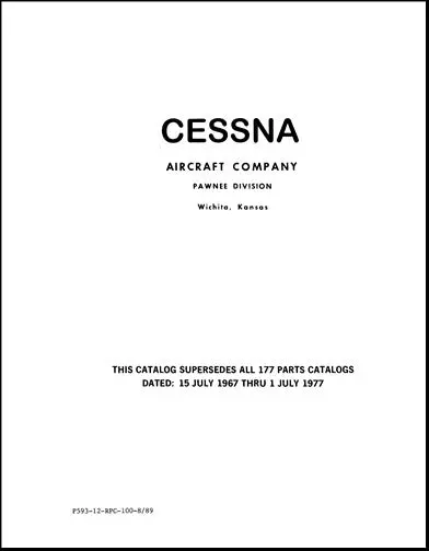 Cessna 177 1968-78 Illustrated Parts Catalog 1