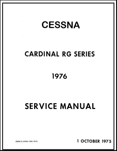 Cessna 177Rg Cardinalrg1976 Maintenance Manual 1
